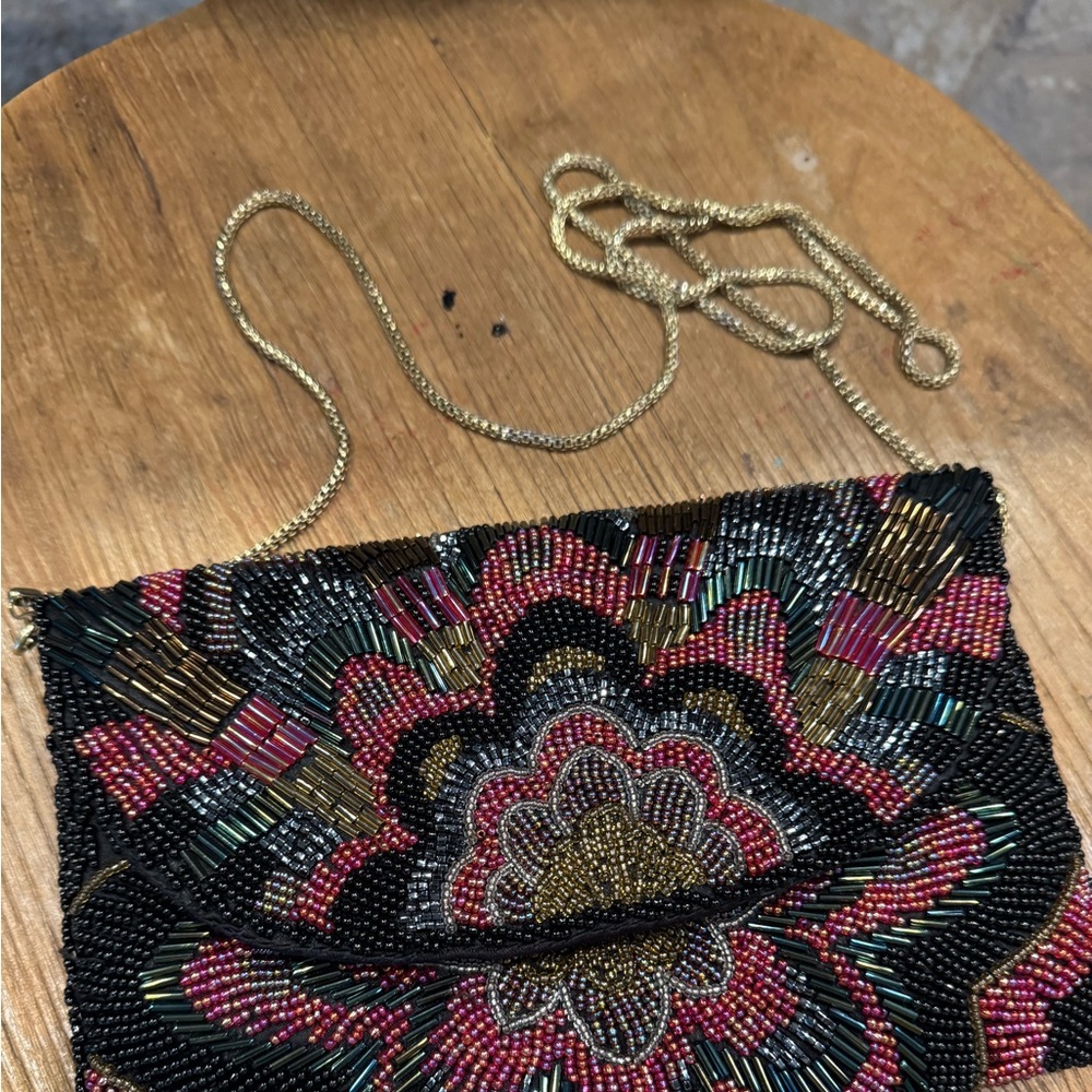 Beaded Floral Evening Bag